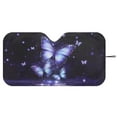 thumbnail image 2 of Yuyamidu Purple Butterfly Windshield Sunshade for Car SUV Truck 1pc Foldable Uv Ray Reflector Front Window Sun Shade Visor Shield, 2 of 7