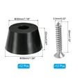 thumbnail image 2 of Uxcell Cutting Board Feet Non Slip Rubber Feet Bumpers with Screws 12 Set 1.54"x0.87", Black, 2 of 6