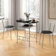 thumbnail image 4 of Costway 3 Piece Dining Set Table 2 Chairs Bistro Pub Home Kitchen Breakfast Furniture, 4 of 10