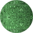 thumbnail image 1 of Ahgly Company Indoor Round Oriental Emerald Green Industrial Area Rugs, 3' Round, 1 of 4