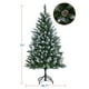 thumbnail image 1 of Árbol de Navidad Predecorado y Preiluminado, Configuración Fácil, Ramas Densas, Piñas Nevadas y Soporte Metálico Resistente con Luces LED, 1 of 5