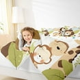 thumbnail image 4 of Manfei Cute Lion Giraffe Elephant Monkey Boy Girl 3 Pieces Queen Comforter Set,Cartoon Animal Ultra Soft Bedding Sets,Jungle Wildlife Bedding Comforter Set,Microfiber Bedroom Decor,Reversible, 4 of 8