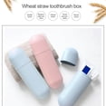 thumbnail image 2 of Portable Toothbrush Storage Box Travel Camping Toothbrush Case Cover Safety Health Bathroom Storage Organizer Box blue, 2 of 8