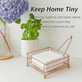 thumbnail image 4 of HANDICRAFT MART Rose Gold Metal Napkin Holder with Weighted Arm – Square Tissue Paper Stand for Kitchen & Dining Table, 4 of 5