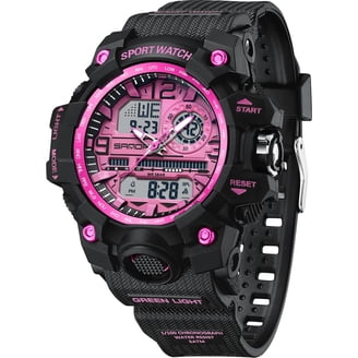 Women\'s Digital Sports Watch with LED Light, Analog-Digital, Alarm Stopwatch, Women Watch for Women Teenagers Watch Outdoor Waterproof  main image 2