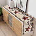thumbnail image 4 of Red Texas Star Rustic Table Runner - 60 Inch Long, Kitchen Dining Table Runner Dresser Scarves, Country Star Berries Wooden Farmhouse Decor for Coffee Tables Wedding Party Banquet, 4 of 8