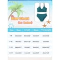 thumbnail image 7 of Big Girls 2 Piece Swimsuit Solid Spaghetti Strap Bikini Sets Beach Bathing Suit Swimwear for Teen Kids 8-14 Years, 7 of 7