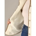 thumbnail image 5 of DARING DIVA Women's Fleece Button Down Jacket with Pockets Oversized Fuzzy Vests XS Apricot Brown, 5 of 6