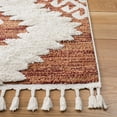 thumbnail image 3 of SAFAVIEH Moroccan Tassel Desmond Southwestern Shag Area Rug, Orange/Ivory, 6'7" x 6'7" Square, 3 of 11