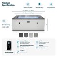 thumbnail image 3 of Wave GARDA, Hot Tub & Spa, Rigid Eco Foam Walls, All-in-One Integrated, 6 Person, Portable, Skin Changeable, Energy Efficient, Quiter, Square – PEBBLE RATTAN, 3 of 8