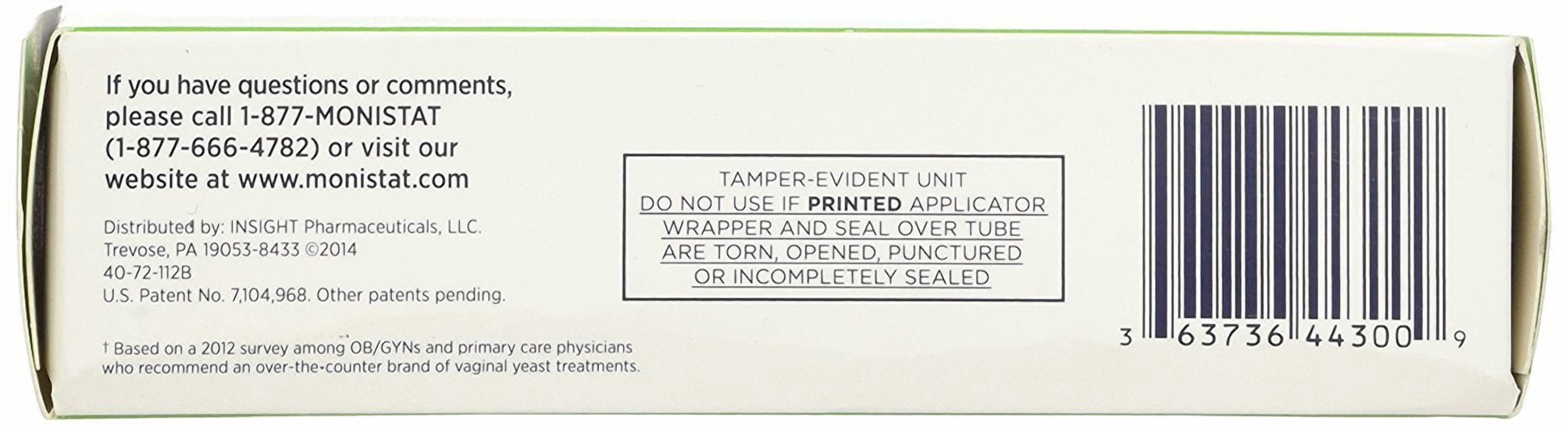 Monistat 3-Day Yeast Infection Treatment | Prefilled Applicators + Itch Cream