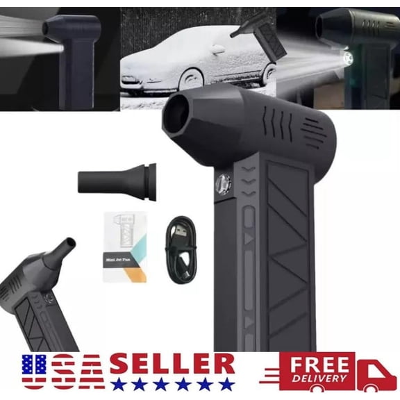 Mini Turbo Air Blower  with LED Cordless Handheld Electric Snow Dust Cleaner for Car Home