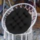 thumbnail image 5 of Cojín para silla hamaca, cojín para silla de porche, cojín para silla colgante, cojín redondo Negro, 5 of 7