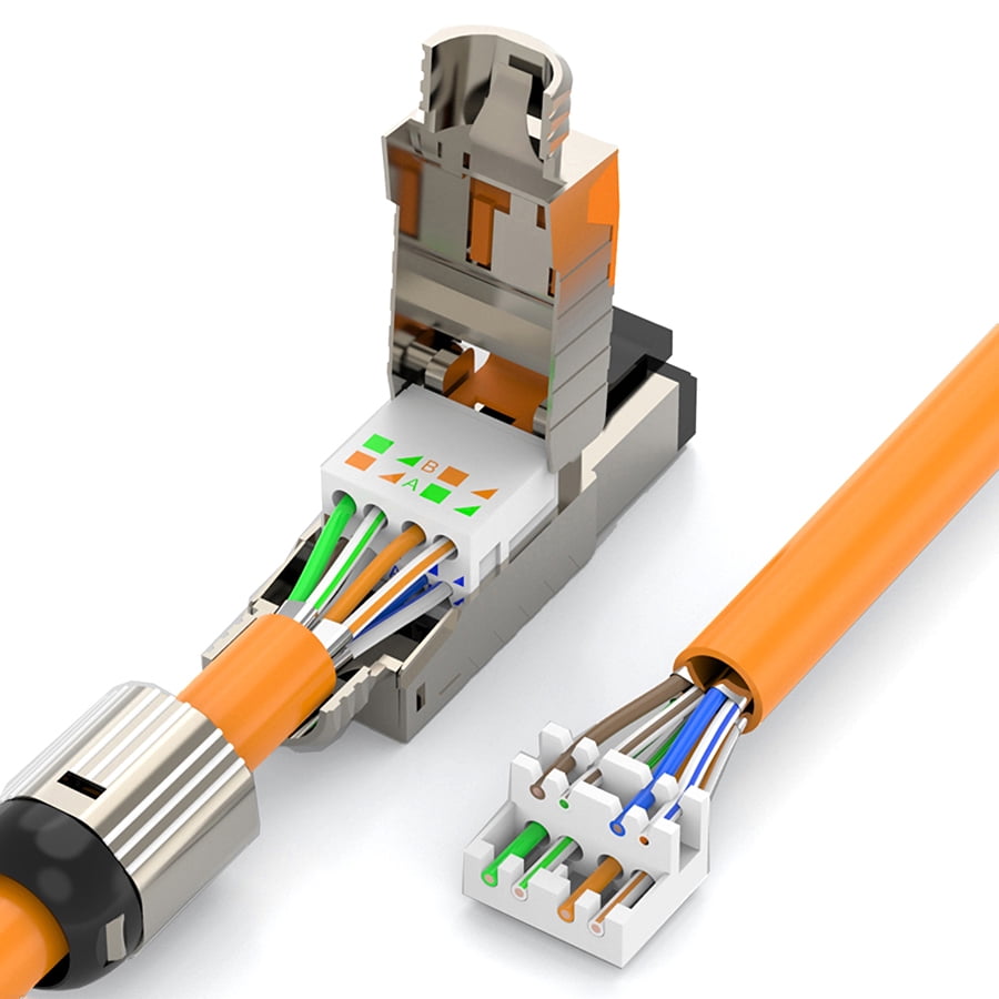 Cat8 Ethernet Patch Cable S/FTP 23AWG Double Shielded Solid Cable | 2000MHz 2GHz 40Gbps | 5th-Gen Ethernet LAN Network 40G Structure Wires | 3 M (10ft)