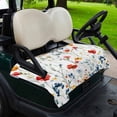 thumbnail image 2 of Golf Cart Seat Covers for 2 Seater,Rustic Pressed Floral Microfiber Cart Seat Towel Blanket,Vintage Multicolor Leaves Floral Absorbent Breathable NonSlip Bench Seats Protector for Golf Course 51"x31", 2 of 9