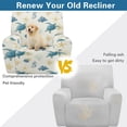 thumbnail image 5 of Renewold Sea Turtle Cover for Recliner with Foot Rest Washable Starfish Coral Beige Couch Cover Reclining 4 Pieces Anti-Slip Lazy Boy Recliner Chair Protector for Pets, Cats, Kids, 5 of 8