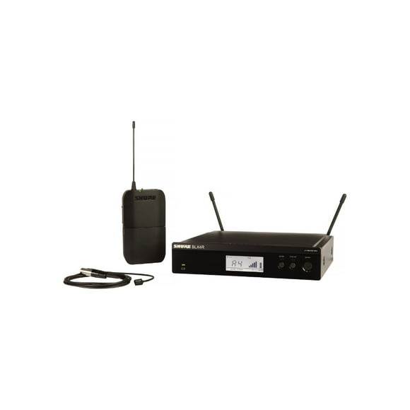 Sistema Inalámbrico de Micrófono Lavalier Shure BLX14R/W93 Transmisor y Receptor