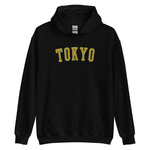 Tokyo Yellow Embroidered Hoodie (Black, S)