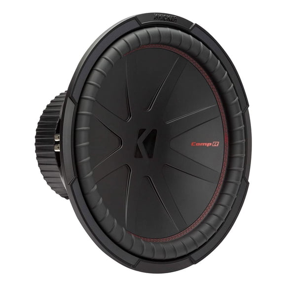 KICKER CompR 15 Inch 4 Ohm DVC 1600W Max Power Car Audio Subwoofer, Black