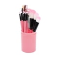thumbnail image 1 of 12 Piece Makeup Brush Set Eyeshadow Eyelashes Highlighter Round Barrel Foundation Brush, 1 of 2