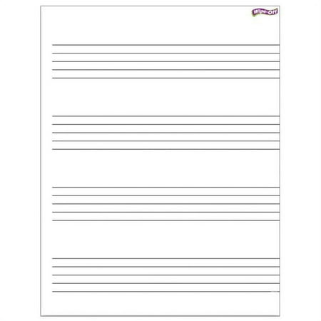 UPC: 0194629045501 | TREND Music Staff Paper Wipe-Off Chart  17  x 22   Pack of 6