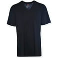 thumbnail image 2 of Hanes Men's Tall Man V-Neck T-Shirt (Pack of 5) Black, 6X-Large Tall, 2 of 3