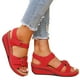 thumbnail image 4 of WILLBEST Sandalias Deportivas Para Mujer, Zapatos Casuales Cómodos Para Mujer, Sandalias De Cuña Recortadas Para Niñas, Sandalias De Moda Para Exteriores Con Tiras En El Tobillo, 4 of 9