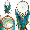 thumbnail image 3 of El cazador de sueños utiliza el árbol de la vida de plumas hechas a mano, el cazador de sueños azul nativo de los Estados unidos, para la decoración artesanal de la decoración de arte de la pared. esquí esquí Gafas de esquí, 3 of 5
