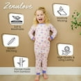 thumbnail image 3 of Toddler Girls Unicorn Pajamas Viscose from Bamboo Soft Baby Pajamas 2 Piece Sleepwear Set Toddler PJs, 3 of 8