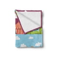 thumbnail image 2 of Circus Soft Flannel Fleece Throw Blanket, Conceptual City Banners with Carousels Slides and Swings Ferris Wheel Attraction, Cozy Plush for Indoor and Outdoor Use, 60" x 80", Multicolor, by Ambesonne, 2 of 6