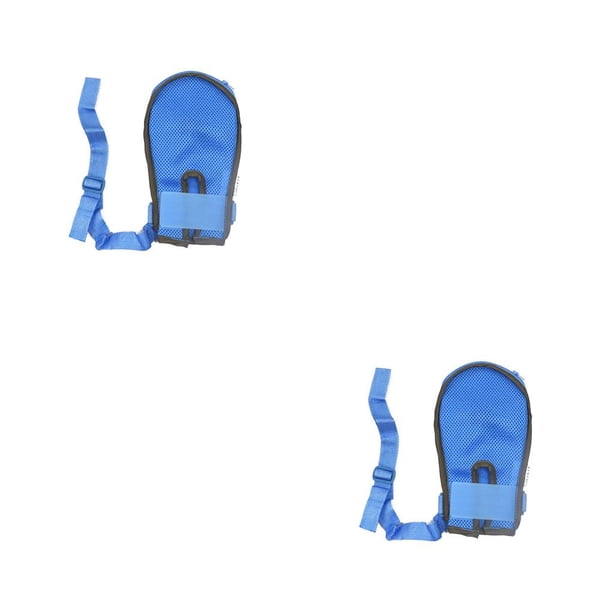 Vogacara Guantes antiarañazos Cinturón de sujeción fijo para extremidades Diseño abierto Control Cama Banda de amarre Guante protector XS/Niño 2piezas