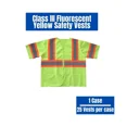 thumbnail image 3 of MMBM 25 Pcs Fluorescent Yellow Safety Vests with Silver Reflective Tape & Orange Trim 5XL Type-R Class-III, 3 of 4