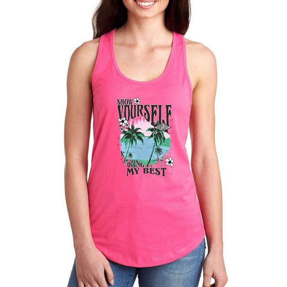 Show Yourself More Love Art Racerback Tank Women -Image by Shutterstock, Female Medium