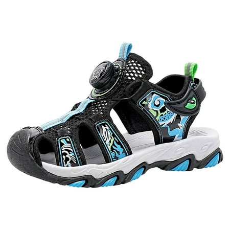 Kureaily Boys Sandals Summer Soft Sole Casual Shoes Children s Sports Beach Shoes Middle And Big Children 11.5-12 Years