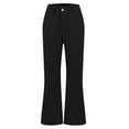 thumbnail image 5 of Work Pants Women, Audhol Womens Twill Pants Casual High Waisted Chino Pants Button Down Straight Leg Work Trousers with Trousers Pants for Women Black S, 5 of 6