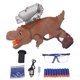 thumbnail image 1 of Juguete de tiro con pelota suave para niños, juguete con forma de dinosaurio, 5000 Uds., juego de disparos con bolas secas, con gafas, color marrón, 1 of 5