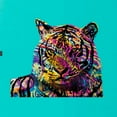 thumbnail image 5 of Wild Bobby Colorful Rainbow Siberian Tiger Animal Lover Women Slim Fit Junior Tee, Tahiti Blue, Large, 5 of 5