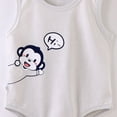 thumbnail image 4 of Fengactive Unisex Baby Sleeveless Tank Triangle Bodysuit Cute Print Soft Cotton Round Neck Snap Crotch Summer Infant Romper Onesie, 4 of 5