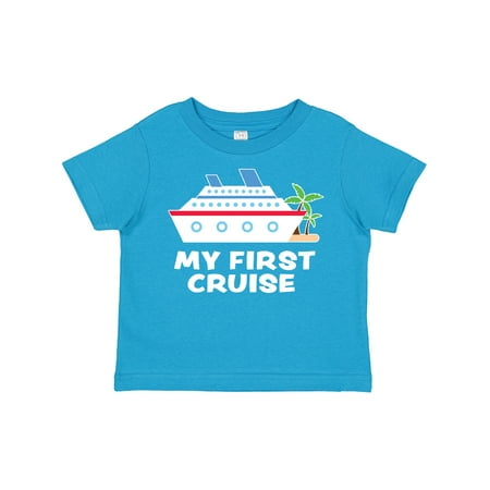 

Inktastic My First Cruise with Cruise Ship and Palm Trees Gift Toddler Boy or Toddler Girl T-Shirt