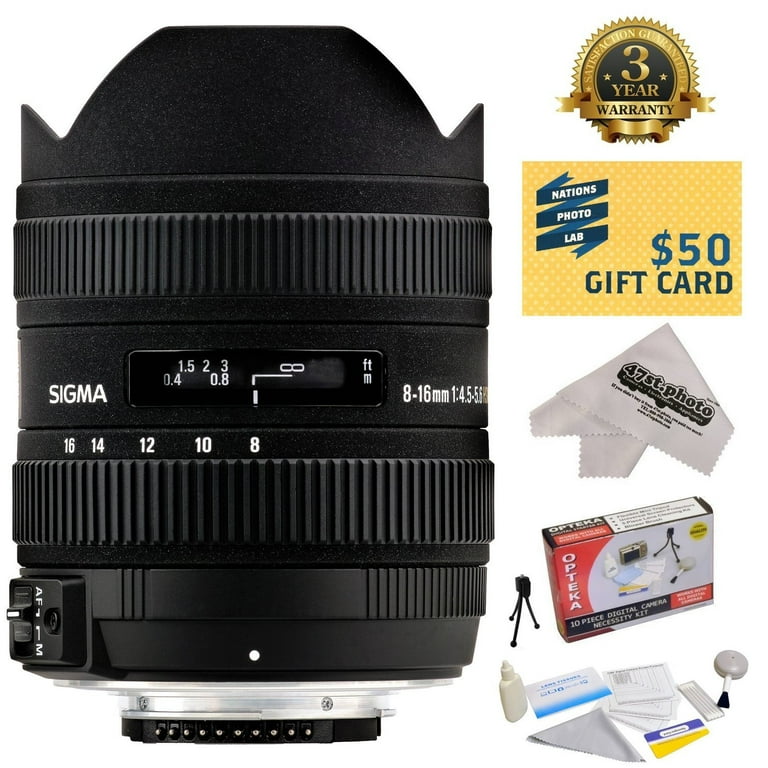 Sigma 8-16mm f/4.5-5.6 DC HSM FLD AF Ultra Wide Zoom Lens