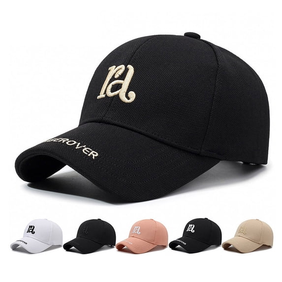 FUZHIQ Classic Embroidered Letter Baseball Cap Adjustable Curved Brim Casual Fashion Daily Wear Hat for Men Women