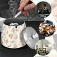 thumbnail image 4 of Yayeee Ashtray with Lid for Cigarette Smokeless Stainless Steel Home Ash Holder, Colorful Watercolor Seashells, 4 of 7