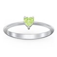 thumbnail image 2 of Heart Birthstone Ring - Peridot (August), 2 of 6