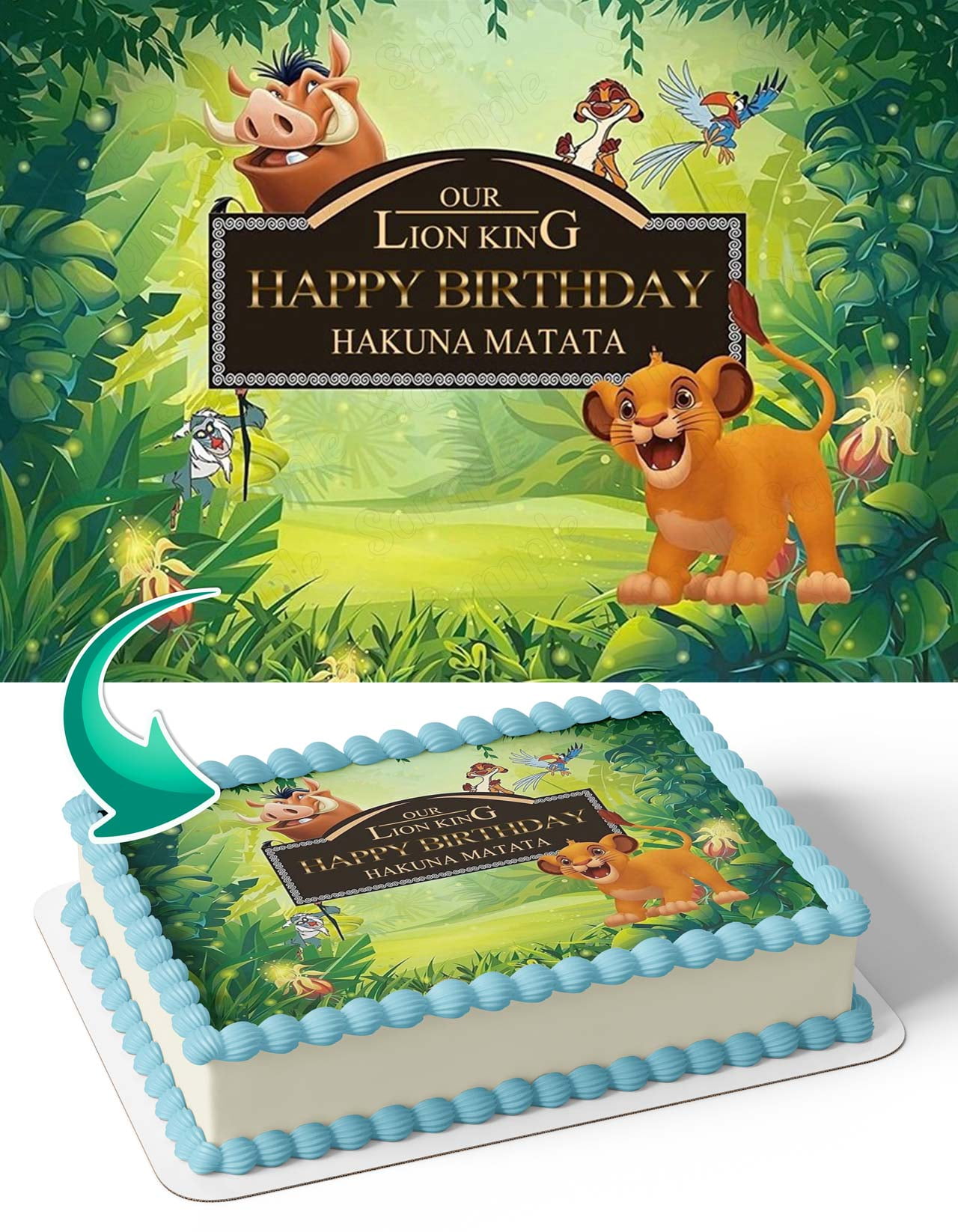 Disney The Lion King Simba Gold Crown Edible Cake Topper Image ABPID09 – A  Birthday Place