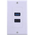 thumbnail image 1 of HDMI USB 3.0 Organization Wall Plates Panel,Audio Video Wall Face Plate Panel, 1 of 5