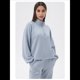 thumbnail image 4 of Sudadera Holgada Informal de Modal con Media Cremallera y Cuello Alto para Mujer, Jersey de Larga Popular para Otoño de 2025. Azul y Gris S, 4 of 9