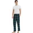 thumbnail image 2 of FELEMO Men's Pajama Pant Comfy Soft Lounge Plaid Sleep Pants(Green/L), 2 of 3
