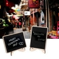 thumbnail image 2 of Zeiwohndc 10Pcs Small Wood Blackboards Erasable Tabletop Message Board for Note Memos, 2 of 11
