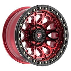 17x9 Fittipaldi FB153R Red W/ Black Ring BEADLOCK Wheel 8x6.5 (-15mm)