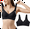 Black, variant on Women's Comfortable Adjustable Steel Ring V Neck T Shirt Bra Womens Bras Push up plus Size Sports Bra Girls Work Out Bra Light Sports Bras for Women Bras Sports Custom Sports Bra Sports Bras for Women